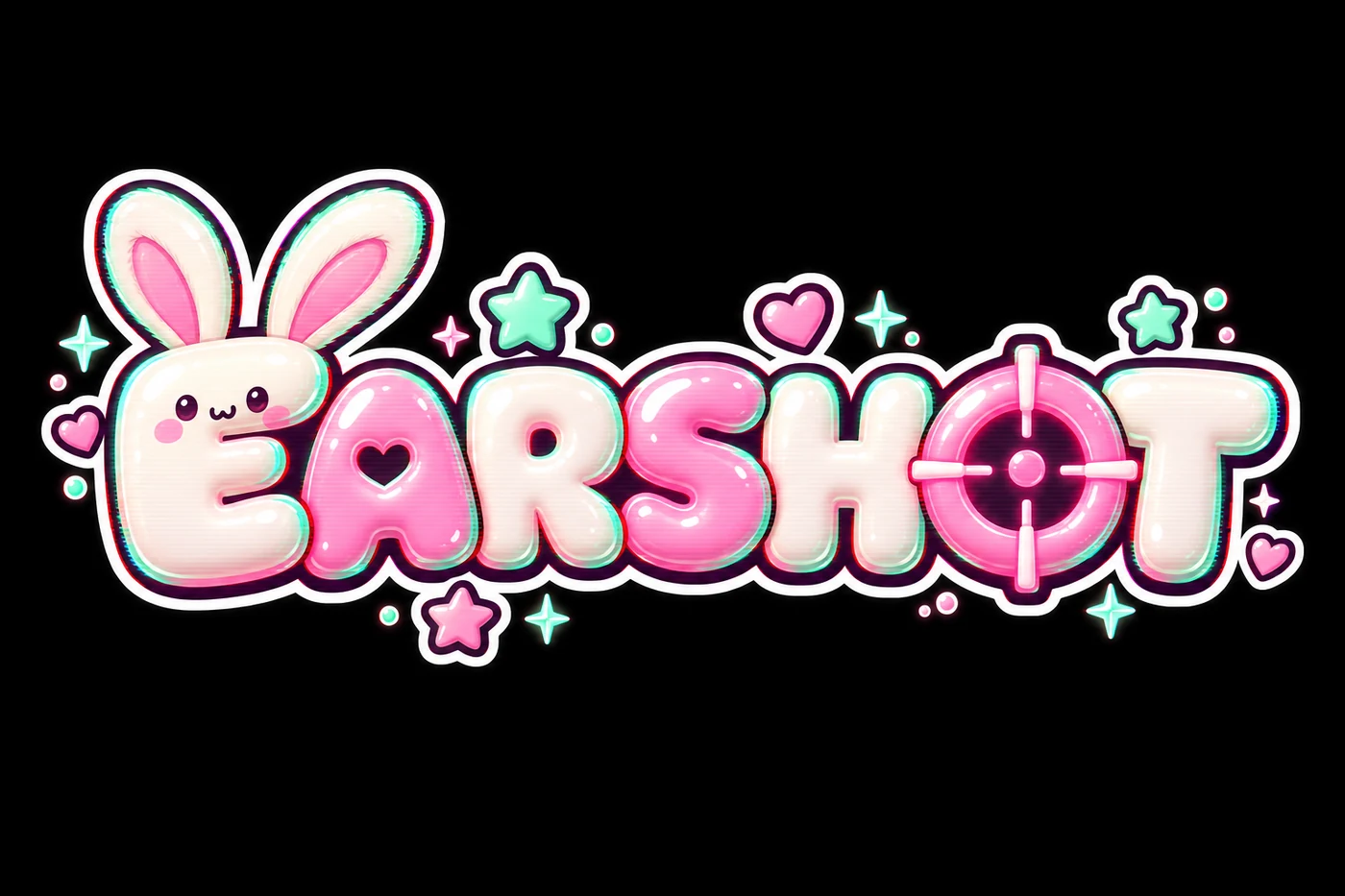 The name EARSHOT drawn as a kawaii logo by GPT Image 2.5.